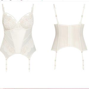 Romantic FOX & ROYAL Delores Bustier - ivory 36 C/D Underwire support Adjustable